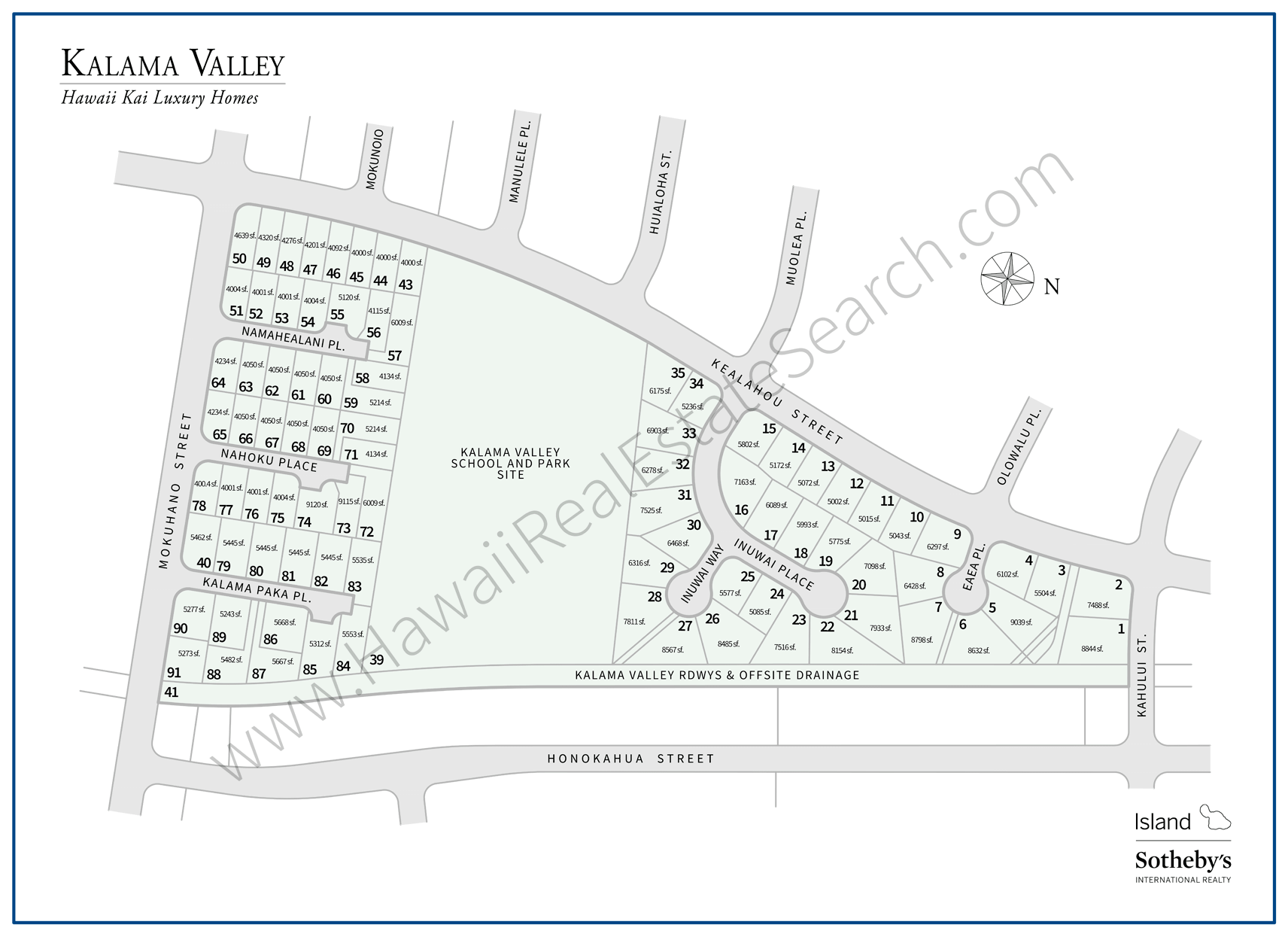 Kalama Valley Map of Area 3